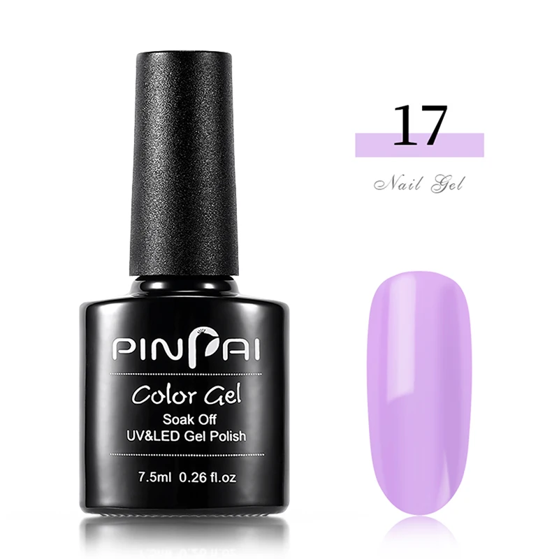 NO.17 Pinpai 64 Цвета УФ-гель для ногтей Полупостоянный 7,5 мл Гибридный СВЕТОДИОДНЫЙ УФ гель лак удаляющийся замачиванием лаковое гелевое покрытие для ногтей верхнее пальто базовое пальто - Цвет: NO.17