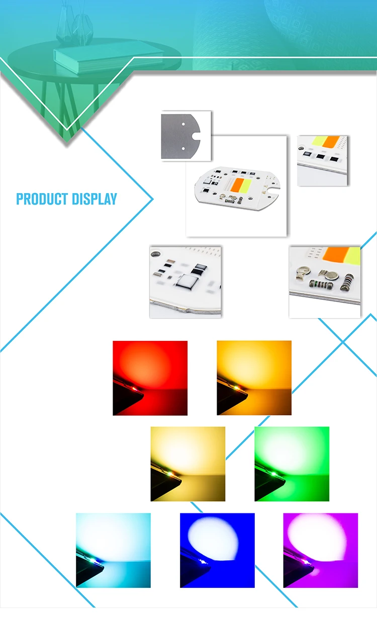 Светодиодный RGB COB Чип красочный светильник 30 Вт 220 230 В умный IC светодиодный светильник для DIY Точечный светильник красный зеленый синий чередование декоративная лампа