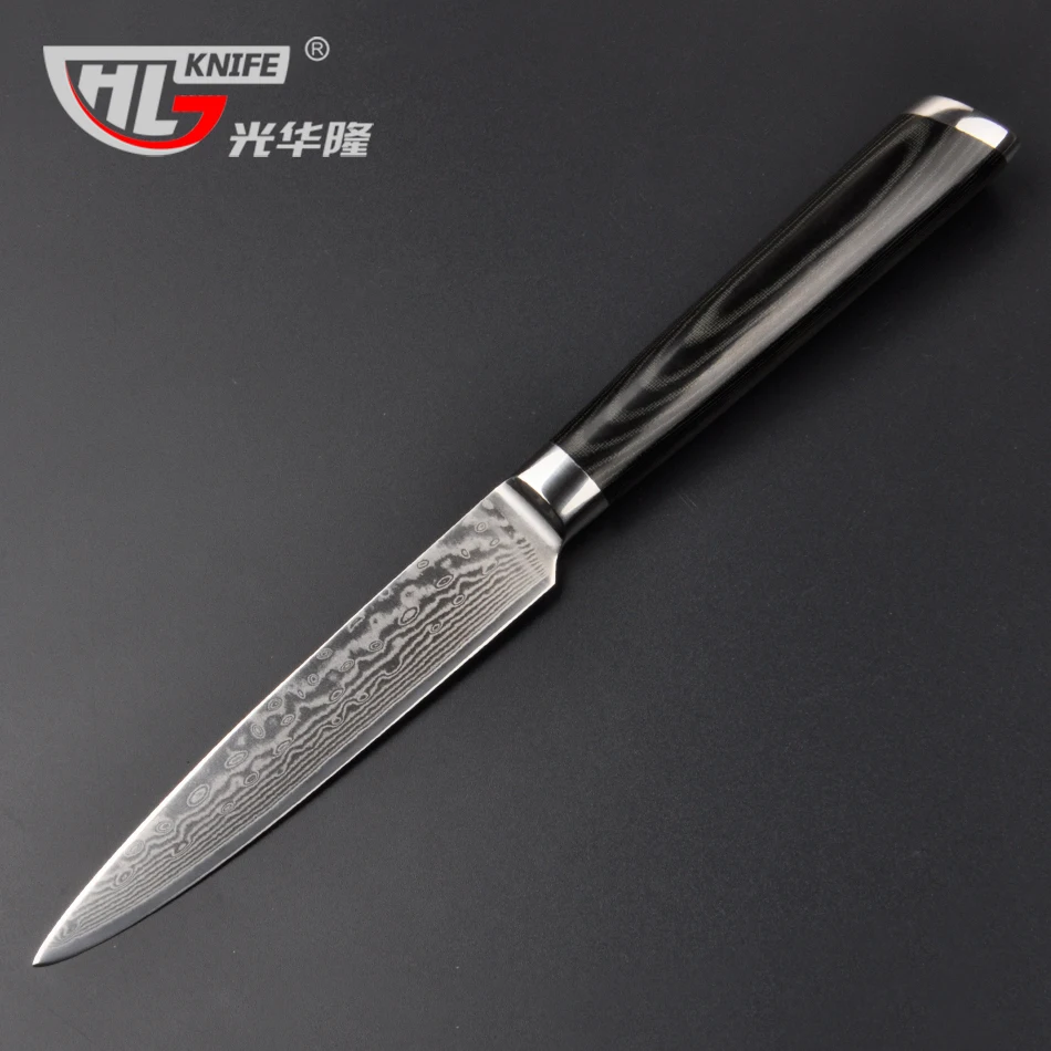 5 дюймов дамасский нож для очистки овощей из углеродистой стали кухонный фруктов