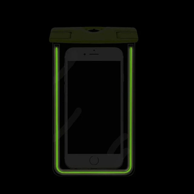 Водонепроницаемый мешок с световой подводный чехол телефон case для iphone 5 5s se 6 6s