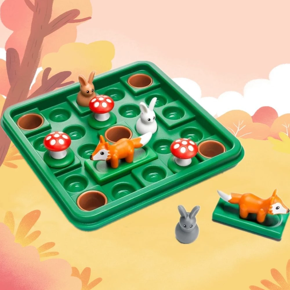 Smart Jumping Rabbit настольные игры Run Rabbit 60 Challenge с решением Семейные интерактивные игры IQ Обучающие игрушки для детей 57