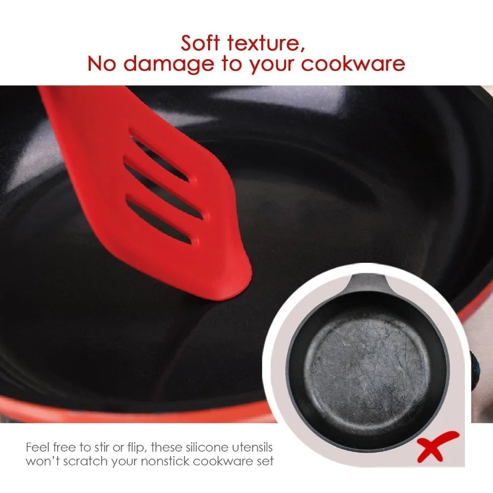 5 шт. силиконовая кухонная утварь шпатель набор силиконовых кухонных