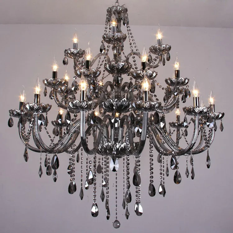 Винтажная люстра с большим дымом 24 шт.|chandelier crystal light|black chandelierblack chandelier |