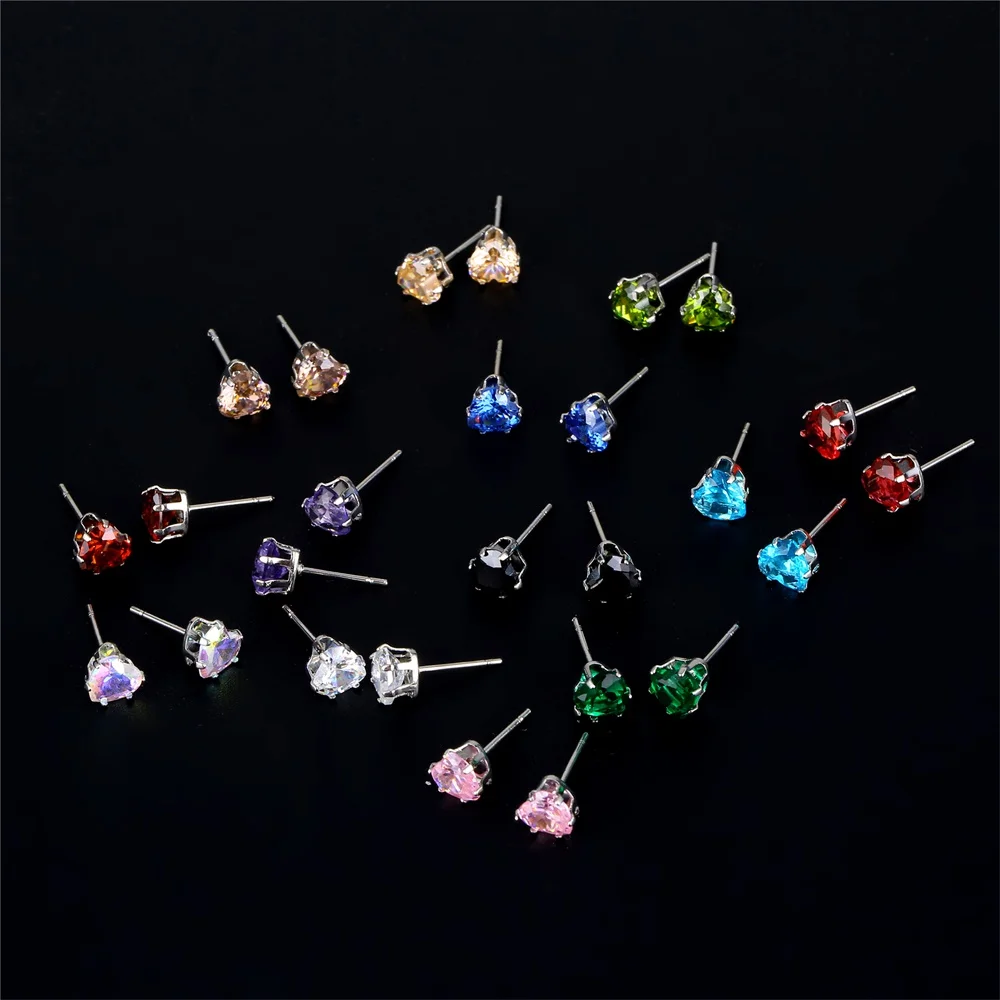 3 пары/партия 6 мм Симпатичные серьги-гвоздики для Для женщин английская булавка с