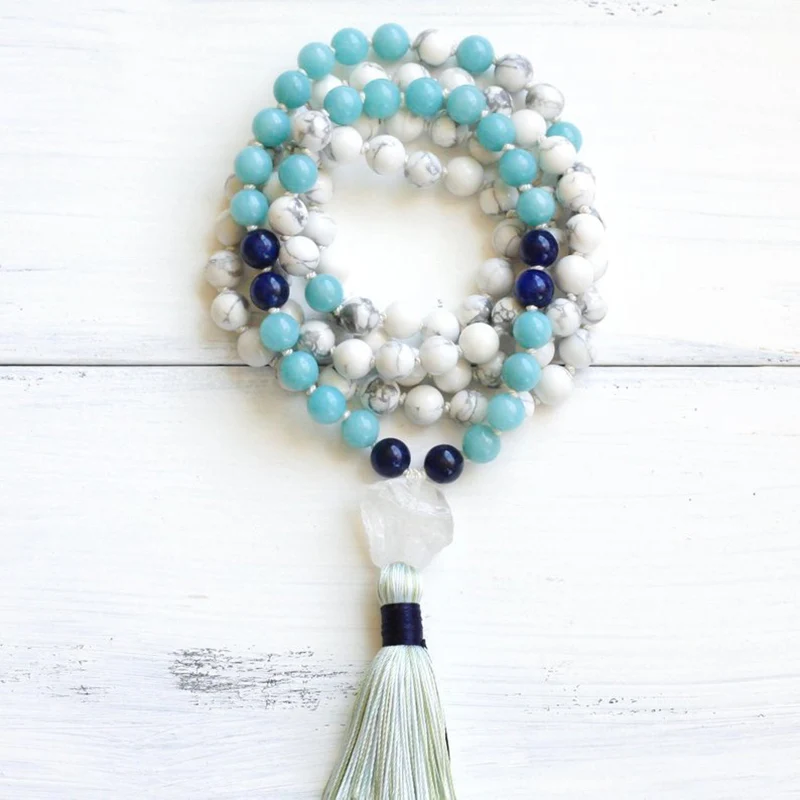Ожерелья с кисточками Boho ювелирные изделия женские Хаулит синий камень ожерелье
