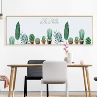 watercolor plant leaves poster print landscape wall art canvas painting picture for living room home decor cactus decoration