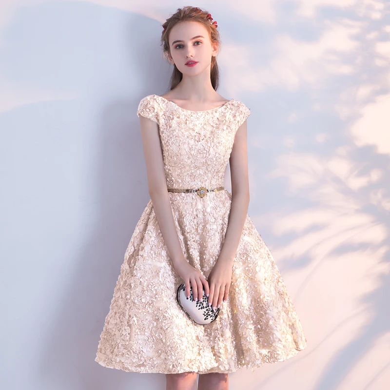 weiyin Real Photo 2020 New Prom Dress In Stock Evening Gown A-line Lace Formal Wedding Party Dresses WY415 | Свадьбы и торжества