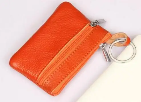 orange Новое поступление повседневная женская ключница для дома модный кожаный мешочек для монет Чехол кошелек мужской Автомобильный держатель для ключей брелок - Цвет: orange