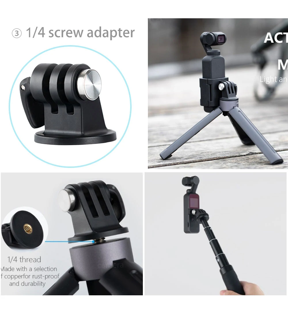 11 типов опционально PGYTECH DJI OSMO Карманный адаптер Держатель клип селфи палка штатив PGYTECH DJI Osmo карманные аксессуары