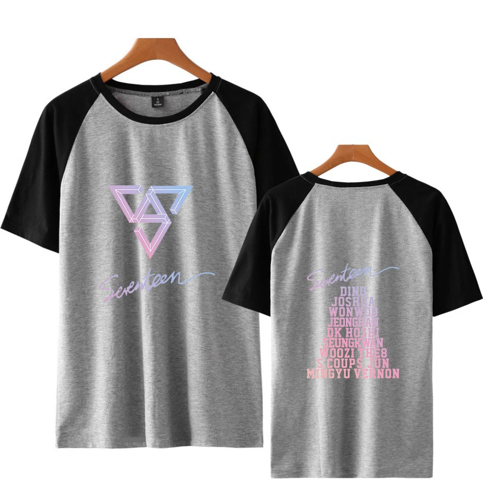 Футболка с коротким рукавом seventeen летняя хлопковая в стиле Харадзюку хита-хоп 2018 |