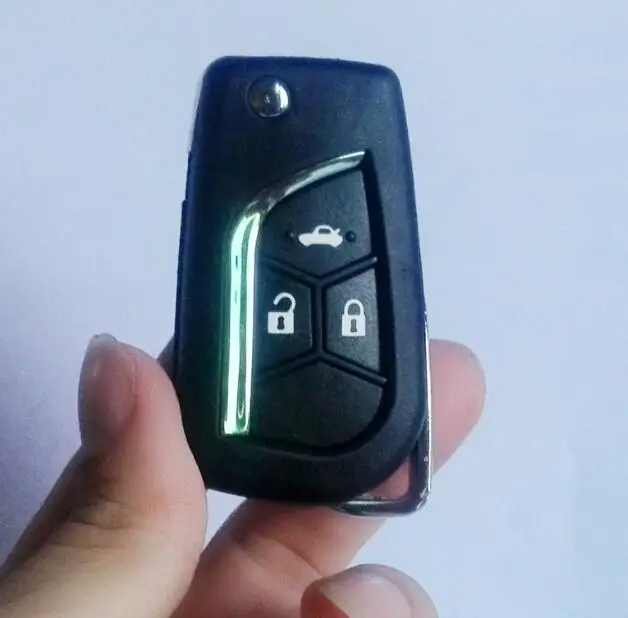 Новый складной дистанционный чехол для ключей Fob 3 кнопки Замена Toyota Camry Corolla RAV4 с