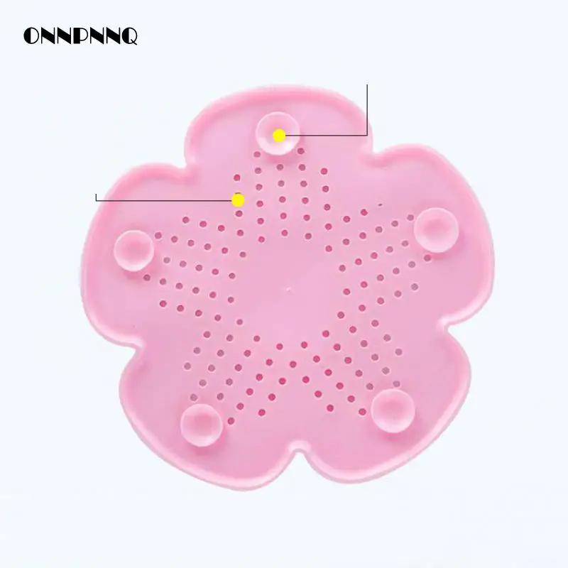 Фильтр для кухонной раковины с цветком вишни Силиконовый фильтр пола и волос |