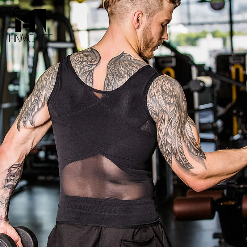 Утягивающее белье для мужчин жилет коррекции талии и живота нижнее фигуры |