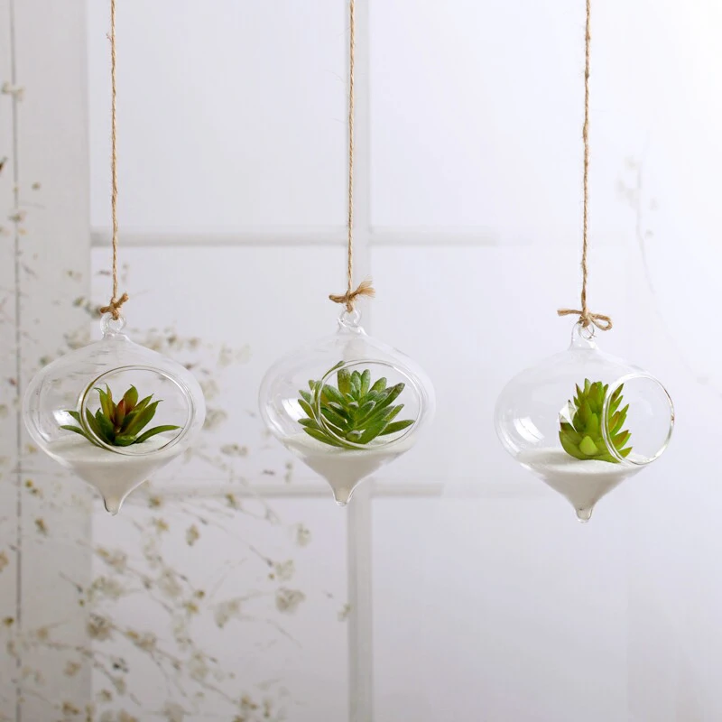 1 шт. Новый подвесной цветочный горшок стеклянная ваза-шар террариум ваза для