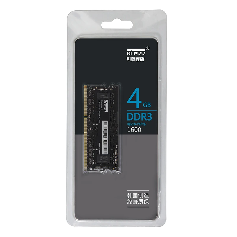 Оперативная память Klevv DDR3 1600 МГц 4 ГБ 8 для ноутбука ПК DIMM intel amd полностью