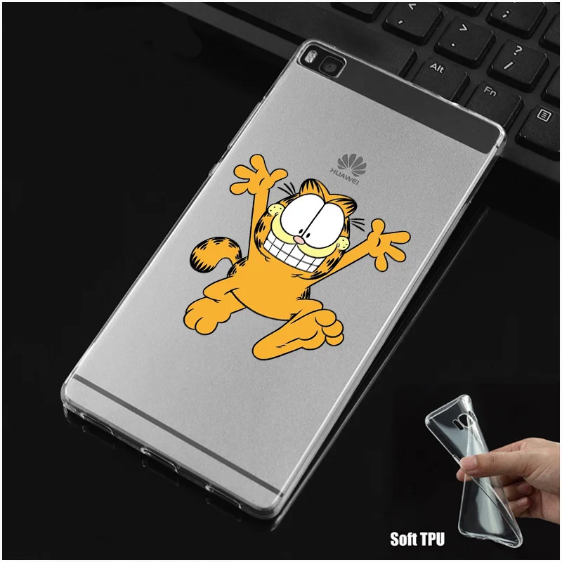 Мягкий силиконовый чехол из ТПУ DREAMFOX M496 Garfield для Huawei P8 P9 P10 Lite Plus 2017 Honor 8 Pro 9 6X |