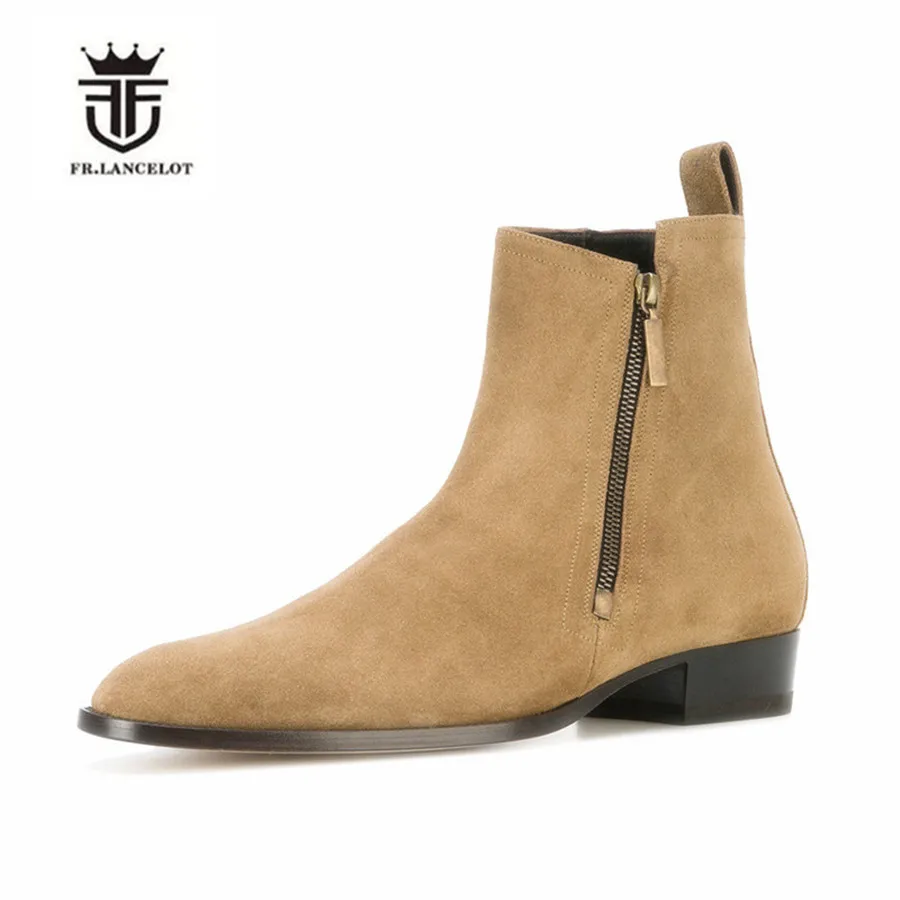 2019 оригинальные Винтажные ботинки ручной работы на боковой молнии из коровьей