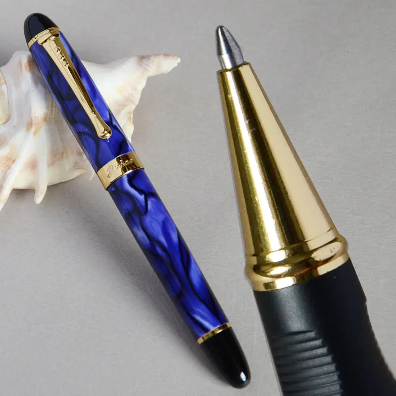 pen as picture show JINHAO X450 серый мрамор и золотой РОЛИК ручка Фиолетовый Синий Розовый Красный коралл белый зеленый черный 21 цветов для выбора JINHAO 450 - Цвет: pen as picture show