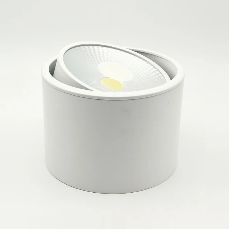 Поверхностный монтаж Dimmable белый/черный корпус COB Светодиодный точечный свет 7 Вт/10 Вт/15 Вт/20 Вт светодиодный потолочный светильник лампа AC85-265V точечный свет