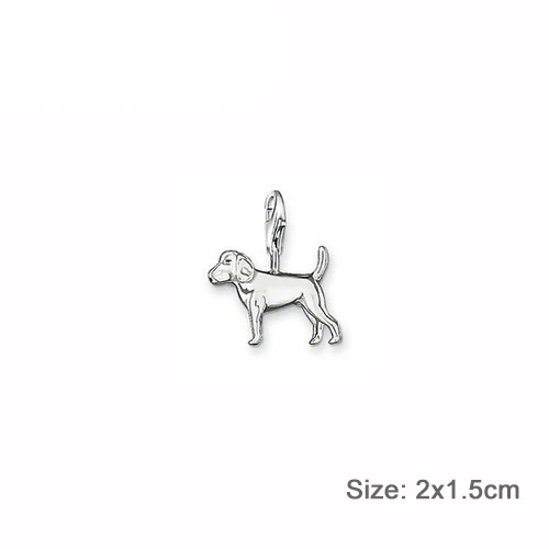 Модные 925 стерлингового серебра лояльности Hound Diy животных амулеты Fit браслет и