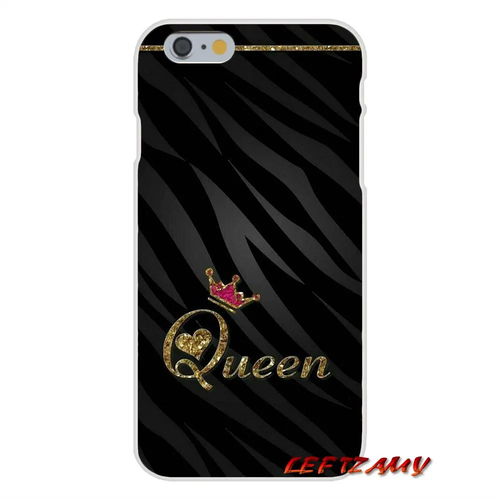 Аксессуары чехлы для телефонов Чехлы iPhone X XR XS MAX 4 4S 5 5S 5C SE 6 6S 7 8 Plus ipod touch Queen Crown King