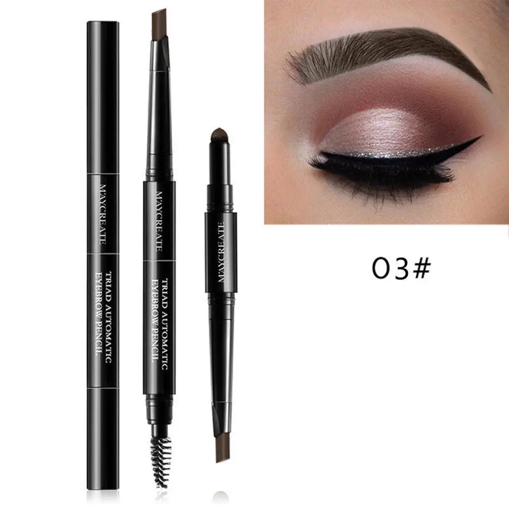 3 in 1 Eye Brows Set for Women Waterproof Brow Pencil+ Powder+ Brush Pigment Black Brown Eyebrow Kit Makeup Cosmetic Tools