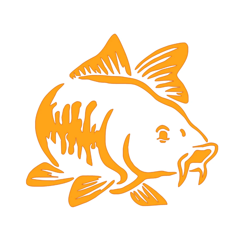 Наклейка на автомобиль Carp Fishing Cartoon Animal Pattern размером 20*16 см, 7 цветов, из виниловой пленки, автомобильные аксессуары
