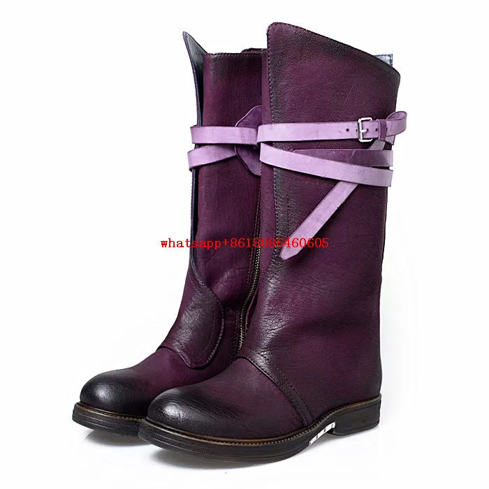 Женская обувь Choudory фиолетовые черные дождевые сапоги женская из натуральной