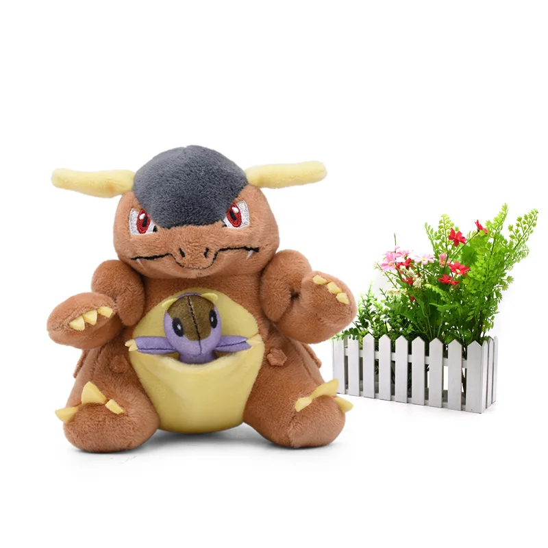 Kangaskhan 9 стилей Аниме Кукла Пикачу Gyarados погремушка Gastly Kangaskhan мультфильм чучела Peluche Плюшевые игрушки Рождественский подарок для детей - Цвет: Kangaskhan