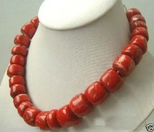 

Jewelry Tibet Red Coral Necklace large beads 18"