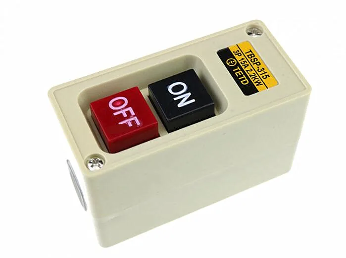 2.2Kw 15A Мощность вкл/выкл кнопочный переключатель TBSP 315 3 фазы для текстильного