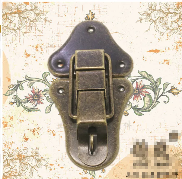 

B-224 antique tin box wooden box buckle lock packaging accessories with lock buckle