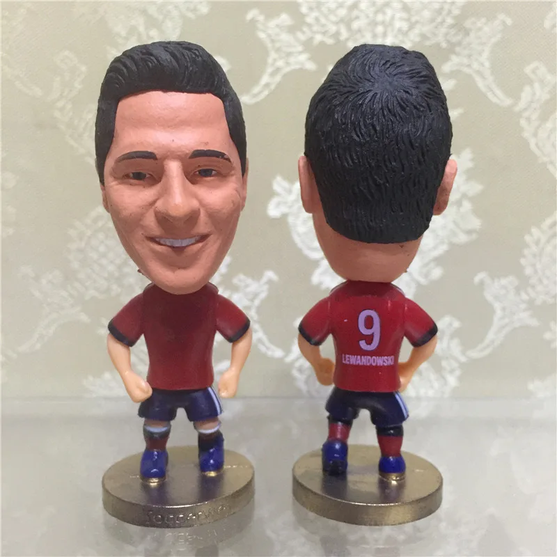 Soccerwe высота 6 5 см ПВХ футбол мультфильм звезда кукла 9 # Lewandowski фигурка для детей
