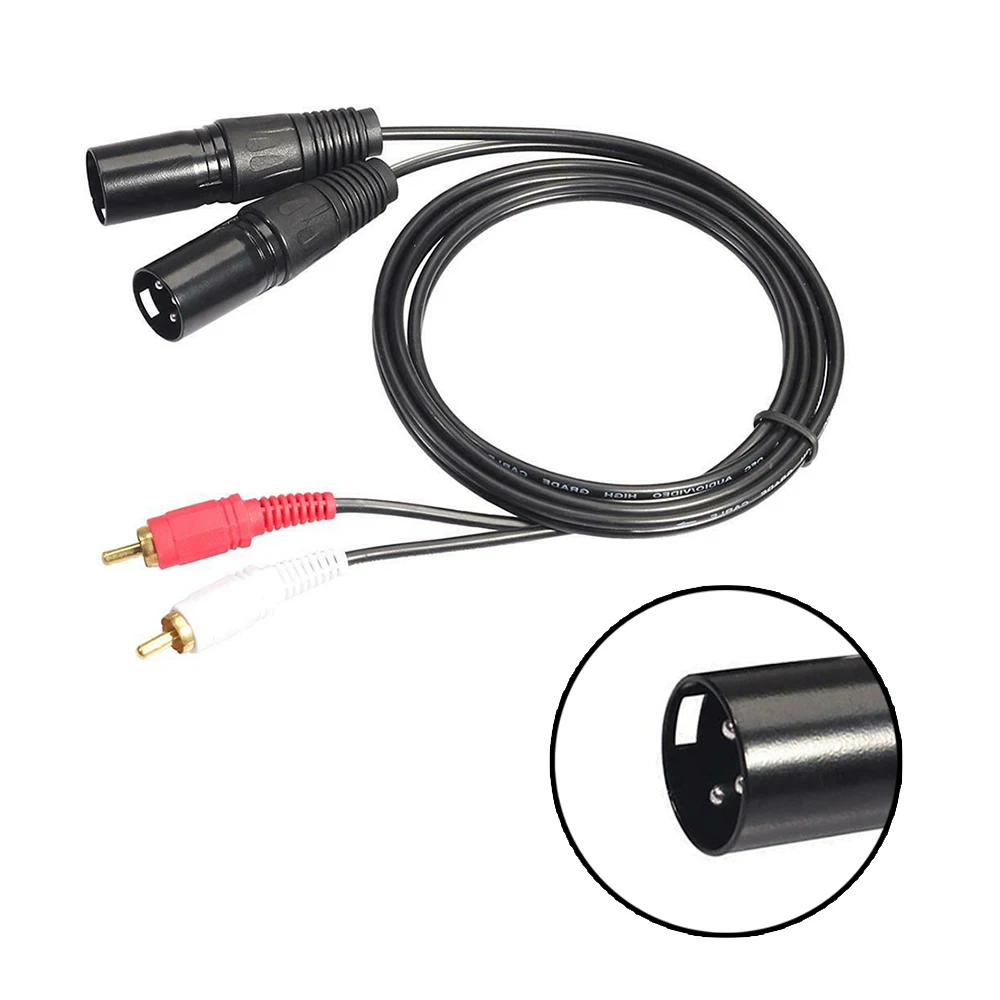 Стерео HIFI аудио кабель двойной RCA штекер XLR Штекер 1 5 м расширение видео для