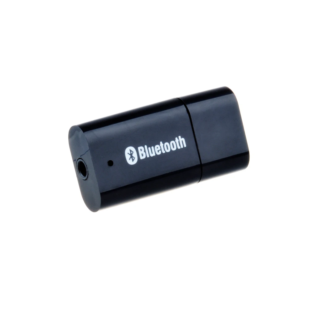 USB Bluetooth Wireless Audio Music Streaming Receiver Adapter w/ 3.5 mm Stereo Output &amp AC Wall Charger - Black |