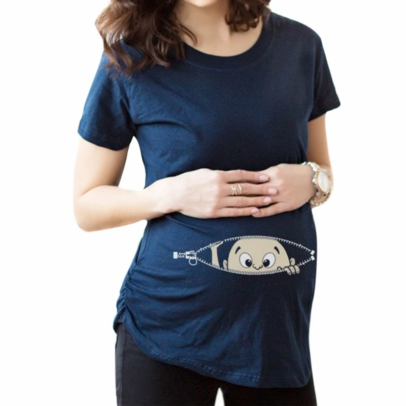 

Свободная одежда для беременных Gravida Blousing, удобная футболка с круглым вырезом для беременных