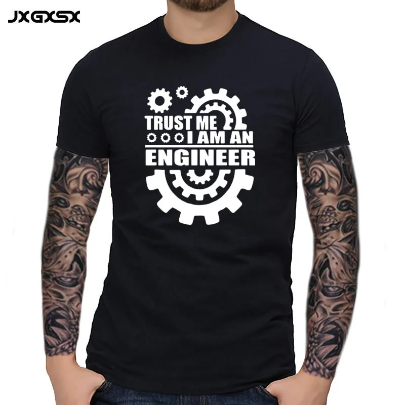 

JXGXSX Высококачественная Летняя мужская футболка, Мужская Уличная одежда, надёжная, юмор, Я инженер, забавная хлопковая футболка с коротким р...