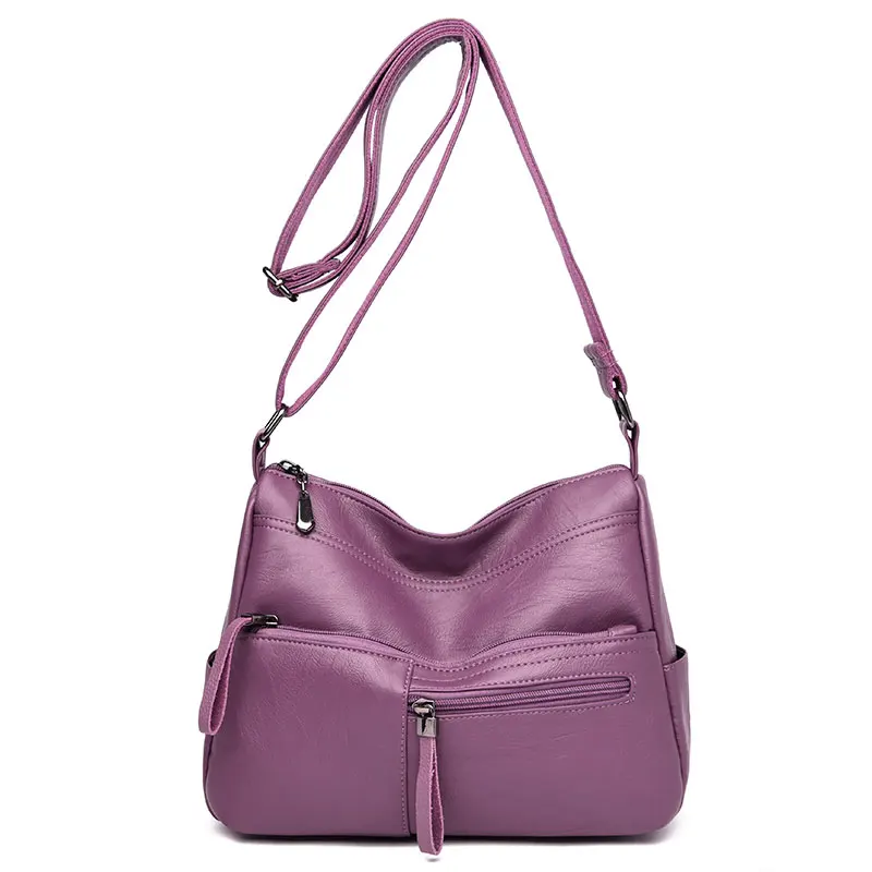 Purple Винтажные Бронзовые женские Сумки из искусственной кожи, роскошные дизайнерские сумки на плечо, высококачественные брендовые сумки через плечо для женщин bolso mujer - Цвет: Purple