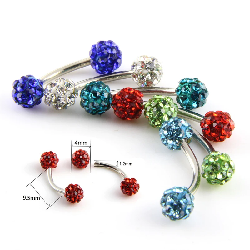 Серьга гвоздик из хирургической стали Ювелирное Украшение для бровей с