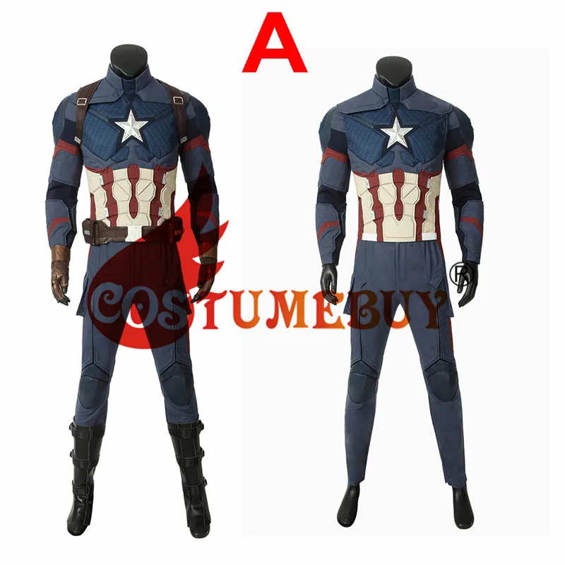 Costumebuy Мстители завершающей Капитан Америка Косплэй костюм наряд жилет Стива Роджерса супергероя, костюм с жилетом L920