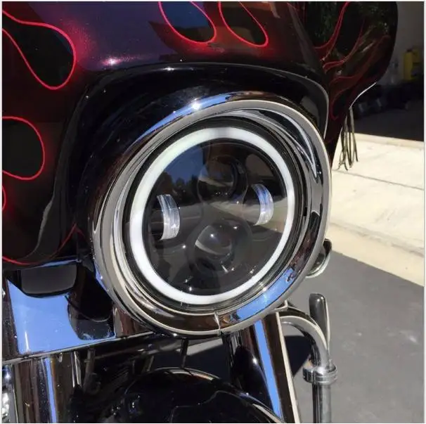 

1pcs 40W 7 inch Round Auto canbus LED Headlight 3600LM With High low beam angel eyes LED Lamp Projector