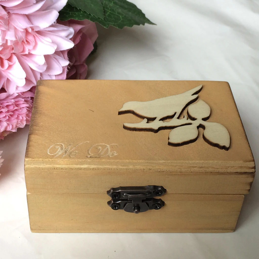 Новинка Лидер продаж винтажная деревянная коробка держатель для кольца