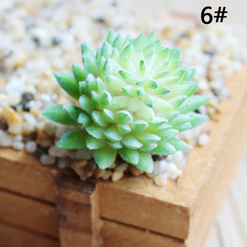 Искусственные пластиковые миниатюрные сочные растения кактус эчеверия