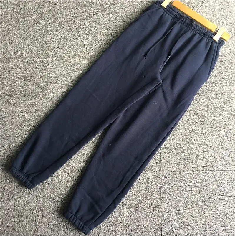 4XL мужские спортивные штаны Зимние теплые шаровары флисовые брюки мужские размера плюс хлопковые спортивные брюки для бега узкие брюки спортивные штаны Весна - Цвет: Темно-синий