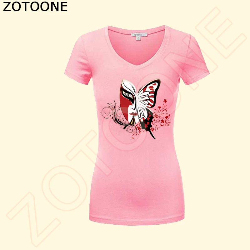 ZOTOONE Chinese Style Butterfly Patches For Clothing Flower Stickers Iron on Transfers Thermal Press Applique D | Дом и сад