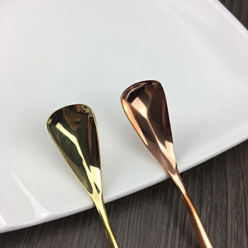 Маленькая кофейная ложка из чистой меди красная медная латунная питательная