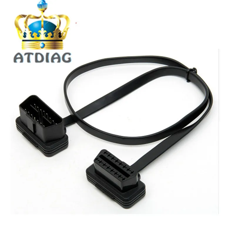 60 см плоский + тонкий As Noodle OBD 2 OBDII OBD2 16Pin штекер гнездо ELM327 диагностический