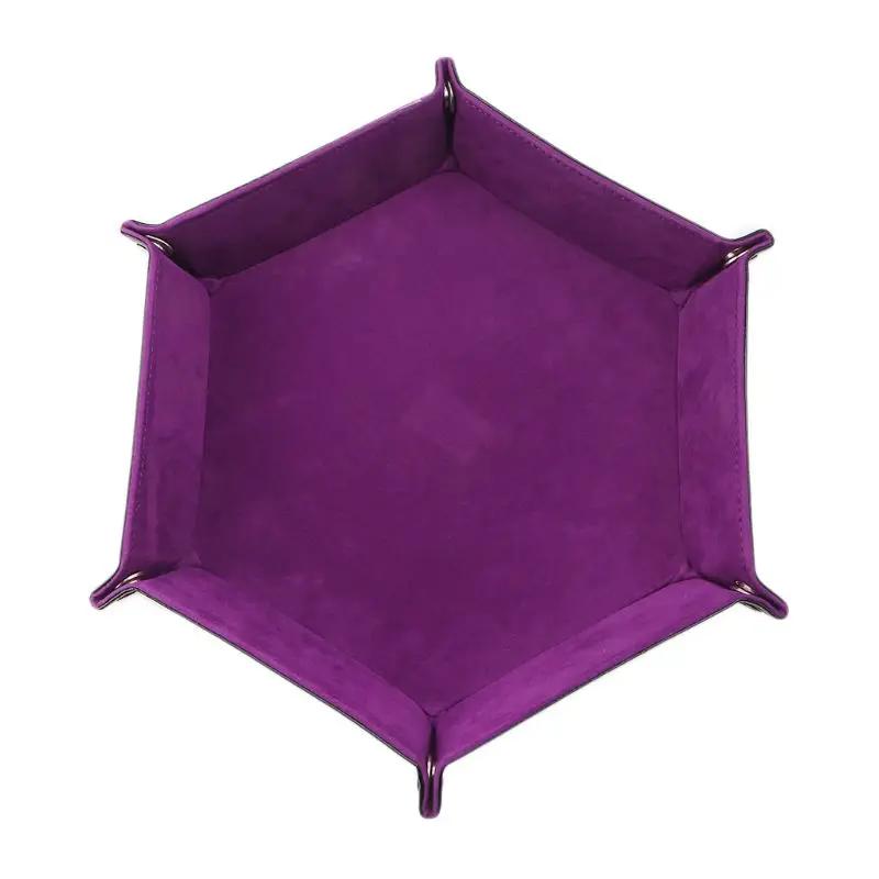 DND Настольная игра из искусственной кожи складной шестигранный кости лоток монет