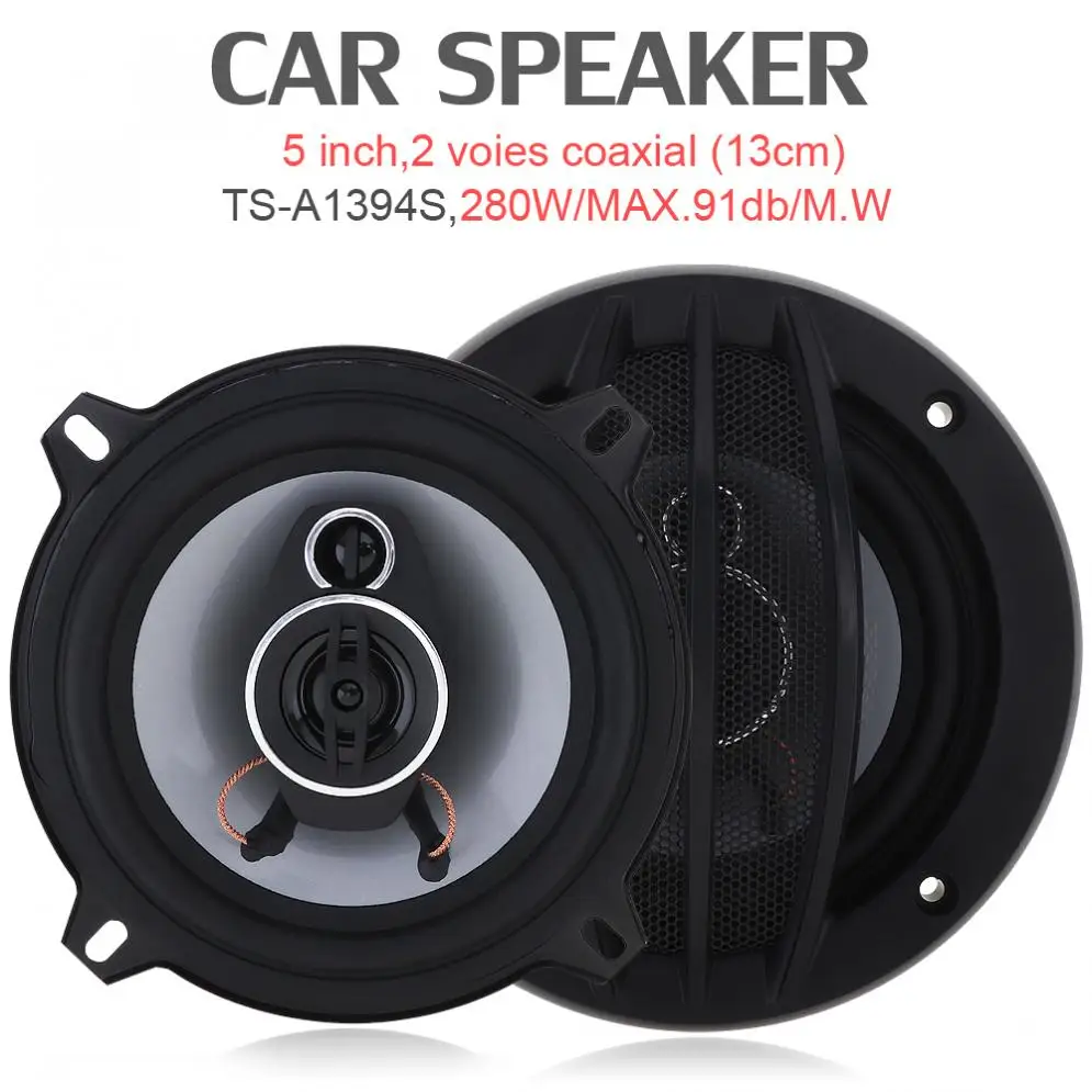 

2018 Best 5 Inch 280W speaker Car HiFi Coaxial Speaker Vehicle motorcycle radio auto sound speakers for car stereo drop shipping