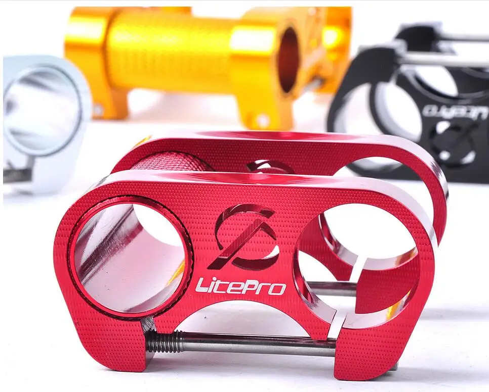 Litepro Алюминиевый CNC Складной велосипедный руль подъем руля BMX с двойным стержнем 25